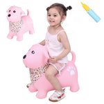 INPANY Bouncy Dog Hopper for Toddlers-Hopping/Bouncing/Bounce Hoppers, Jumping Toys, Inflatable Ride-on Animal Toy for Kids/Boys/Girls 2, 3, 4, 5 Years Old Gifts(Pump Included)