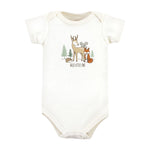 Hudson Baby Girls' Unisex Forest Animals 5-Pack Bodysuits, 3-6 Months, Cotton