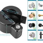 Door Knob Lock Combination Child Proof Door Knob Cover Lock Out Device for Bedroom, Bathroom,Faucet, Water Gas Valve, Temporary Door Handle Lock Prevents Access to Keyhole Dementia Elderly