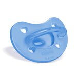 Chicco PhysioForma Silicone Orthodontic Pacifier for Babies 6-16m, One-Piece 100% Soft Silicone, Supports Breathing, Satin-Textured Nipple, Included Sterilizing Case, BPA Free, 2-Pack, Blue/Green