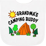 inktastic Grandma's Camping Buddy Baby Terry Cloth Bib