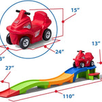 Step2 Up & Down Roller Coaster Kids Ride On Toy, Push Car, Indoor/Outdoor Playset, Made of Durable Plastic, Max Weight 50 lbs., For Toddlers 2-5 Years Old, Multicolor
