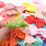 CÉLLOT Baby Hair Clips 50Pcs Tiny 2" Baby Hair Bows Fully Covered Barrettes Clips for Baby Girls Infants and Toddlers,25 Colors in Pairs