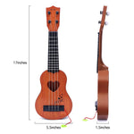 YEZI Classical Ukulele for Kids, Mini Toddler Guitar Toy with Pick, Educational Musical Instrument for Preschool Boys Girls, Early Learning Music Toy for Ages 3 4 5 6+ Years Old, Brown