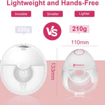 Air Pro™ Ultra-Discreet Wearable Breast Pump - Double Pack | Wearable Breast Pump 27mm | 15mm 18mm 21 mm 24mm Flange Inserts Included | 12 Gears 3 Modes