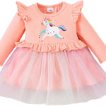 Baby Girl Dress Newborn Toddler Girl Fall Winter Dress Tutu Tulle Dresses for Girls