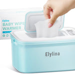 Elyina Baby Wipe Warmer with Soothing Music & White Noise, Innovative Spring Design, No-Dry Moisture Lock, Fast and Even Heating, 4 Temp Modes – Diaper Change Essential