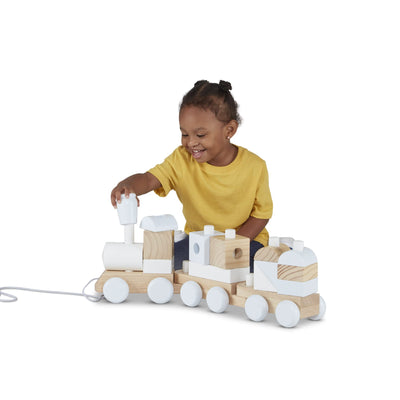 Wooden Jumbo Stacking Train (Natural)