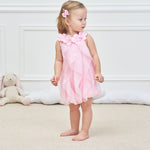 WZSYGDTC 0-24 Months Baby Party Dress Infant Girls One-Piece Romper Jumpsuit (Pink, 3-6 Months)
