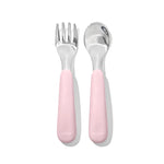OXO Tot On-The-Go Fork and Spoon Set - Blossom