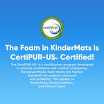 KinderMat, 1" Thick KinderMat, 4-Section Rest Mat, 45" x 19" x 1", Red/Blue with Grey Binding, Great for School, Daycare, Travel, and Home, Made in The USA