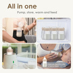 Maymom Wide Neck Breastmilk Collection n Storage Bottle 5.4 oz; Re-markable SureSeal Disc. Fits Spectra S2 Spectra S1 9 Plus.