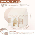 Kids Play Tent Indoor: with Mat, Tassel Garland, Star Lights - Toddler Girl Tent Indoor Playhouse for Toddlers Kids Toys for Boy Girl Birthday Gift
