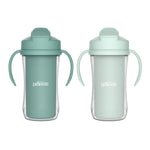Dr. Brown's Milestones Insulated Sippy Cup with Straw and Handles, Spill-Proof Tumbler with Lid, 2-Pack, Green, 10 oz/300 mL, BPA Free, 12m+
