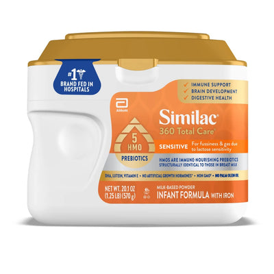 Similac 360 Total Care infant formula container on a white background