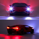 SASBSC Lambo Toy Cars Sian Fkp37 Diecast Metal Model Car with Light and Sound Pull Back Car Toys for Boys Age 3 + Year Old (Blue)