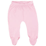 123 Bear Baby Soft Cotton Spandex Pants with Feet (Pink 4-Pack, 6-9 Months)