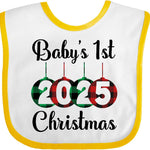 inktastic Babys 1st Christmas 2025 Baby Bib