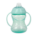 Nuby 3 Piece No-Spill Grip N’ Sip Cup with Soft Flex Spout, 2 Handle with Clik It Lock Feature, Neutral,10 Ounce