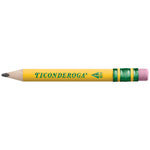 Ticonderoga My First Short Triangular Wood-Cased Pencils, #2 HB Soft, With Erasers, Yellow, 4 Count