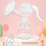 ZJchao Manual Breast Pump Strong Suction Low Noise Hand Held Breastfeeding Pump for Nursing Mothers Portable Easy to Use White 17x18cm