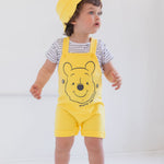 Disney Winnie the Pooh Baby Boys 3 Piece Outfit Set: Overalls T-Shirt Hat 6-9 Months
