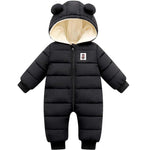 BYFRI Baby Clothes Snowsuit Newborn Winter Coat Todder Snow Outfit Infant Bear Hooded Jumpsuit 0-3-6 Month Unisex Puffer Jacket for Boys Girls