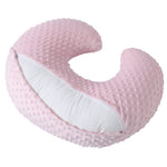 DONOMILO Nursing Pillow and Positioner Breastfeeding and Bottle Feeding, Propping Baby, Tummy Time, Sitting Support for Baby Boy Baby Girl, with Removable Dots Cover (Blushing Bride)