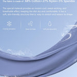 Meiz Pregnancy Pillows, Cooling Silky Pregnancy Pillows for Sleeping, 65" U Shaped Full Body Maternity Pillow for Pregnant Women, with Washable Jersey Cotton Cover, Blue