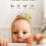 eufy Security Baby Monitor E21 with 4K UHD Camera, 5'' 720p Display, 8X Zoom, Hybrid Wi-Fi and No Wi-Fi Connection, 24/7 Recording in app, Pan-Tilt, Portable Camera with Built-in Battery, ANR