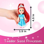 Liberty Imports Little Royal Princess Toddler Dolls with Dresses, Girls Imaginative Pretend Play Small Dolls Party Favors Collection (6 Pack)