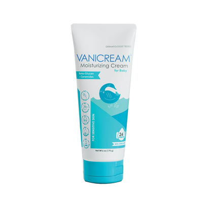 Vanicream moisturizing cream tube on a white background