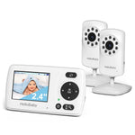 Hellobaby HB30 Video Baby Monitor with Digital Camera and Audio, No WiFi No App Safety Baby Monitor, 8 Languages, Auto Night Vision, 1000ft Transmission Range, 2.4 inch Portable Screen, White