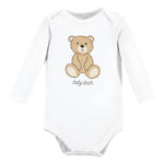 Hudson Baby Unisex Baby Cotton Long-Sleeve Bodysuits, Teddy Bears 5-Pack, 3-6 Months