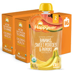 Happy Baby organic baby food package with packaging on a white background