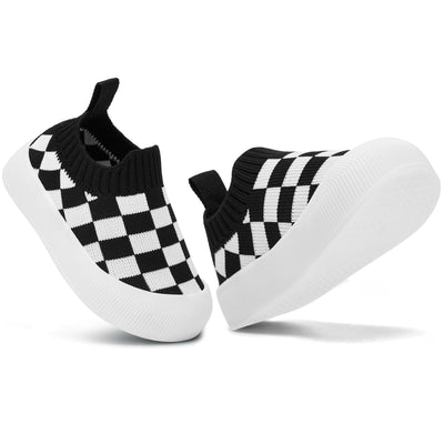 BACSAC Baby Shoes Toddler Shoes Boys Girls Infant Sock Shoes Lightweight Breathable Walking Baby Shoes 6-36 Months Black,12-18 Months