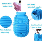 Inflatable Baby Bathtub, Kid Infant Toddler Infant Newborn Inflatable Foldable Shower Pool (Blue)