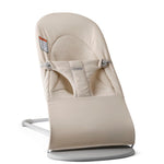 BabyBjörn Bouncer Balance Soft, Light Beige, Woven/Jersey, Tri-Fabric | 2-in-1 Adjustable Baby Bouncer Seat and Toddler Chair, Newborn to Toddler (8-29 lbs), 4 Positions, Lightweight & Portable