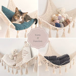 Sasa Baby and Toddler Macrame Toy Hammock for Stuffed Animals - Plushie Toy Hammock for Baby Nursery Decor, Plush Hammock, Stuffy Hammock, Hanging Stuffed Animal Organizer, Buttercream