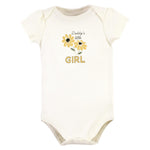 Hudson Baby Unisex Baby Cotton Bodysuits, Soft Painted Floral 5-Pack, 0-3 Months