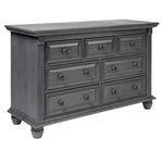 Oxford Baby London Lane 7 Drawer Dresser, Arctic Gray, undermount drawer glides