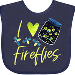 inktastic I Love Fireflies Baby Bib