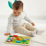Janod - Garden Chunky Puzzle 7 Pieces - Toddler Playtime - Develops Fine Motor Skills - Encourages Imaginative Play - Safe Quality Materials - Easy to Grasp