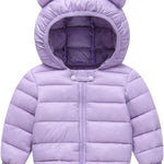 Winter Coats Puffer Padded Jacket for Toddler Boys Girls Kids Light Outwear Cute Bear Ears with Hoods Clothing