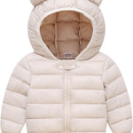 Winter Coats Puffer Padded Jacket for Toddler Boys Girls Kids Light Outwear Cute Bear Ears with Hoods Clothing