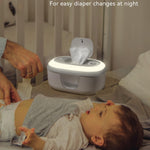 Babelio Baby Wipe Warmer and Wet Wipes Dispenser | Large Capacity Wipes Warmer for Babies with Night Light | Top Even Heating, 4-Level Temperature (100-131℉) | Newborn Essentials