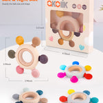 akolik Baby Teething Toys, Teething Relief Toy, BPA Free Baby Chew Toys Infant Toys Newborn Accessories, Teethers for Babies 0-3-6-9-12 Months Old Boys Girls