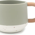 Yeah Baby Goods Silicone Mug (Sage/Brown Speckle) - BPA-Free, Non-Breakable Baby Mug - 10 oz Toddler Open Cup with Handle - Durable, Microwave & Dishwasher Safe Cups for Babies