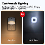 LuxLumin LED Night Lights Plug into Wall with Smart Dusk-to-Dawn Sensor, Automatically Turn on and Off,Night Light for Kids,Bedroom,Bathroom,Stairs,White, 4 Packs