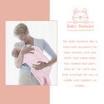 Baby Shower Gifts, Baby Girl Gifts Basket, Unique Baby Gift Essential Stuff Set - Baby Lovey Blanket New Born Bibs Socks Wooden Rattle & Greeting Card, Newborn Baby Gift Set (Fox, Pink)